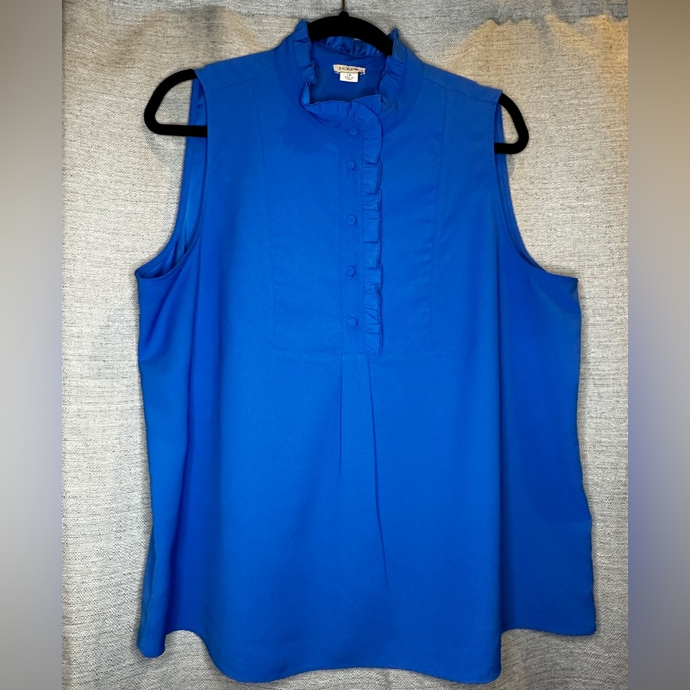 J.Crew Ruffle Top Blouse.  Size 16.  Like new
